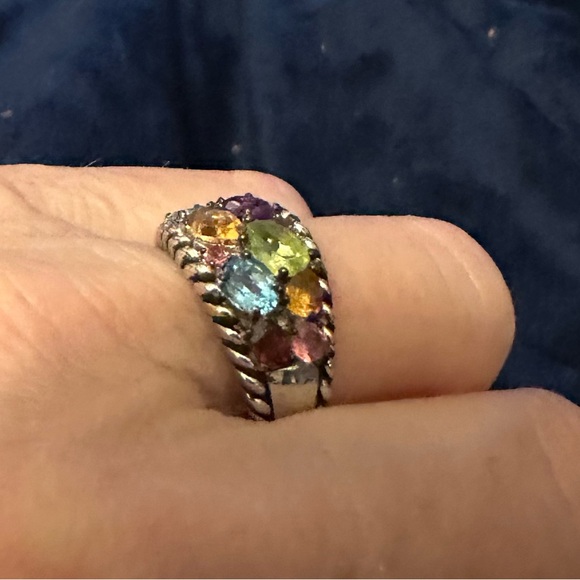 EFFY pear shaped rainbow gemstone ring - Picture 4 of 8